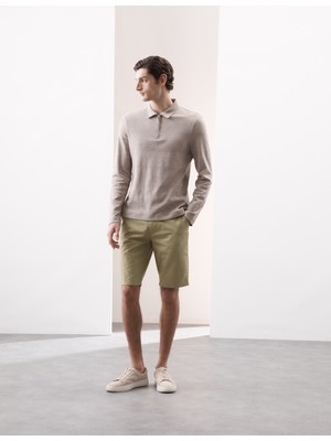 Marks & Spencer Pamuk Karışımlı Regular Fit Lightweight Chino Şort