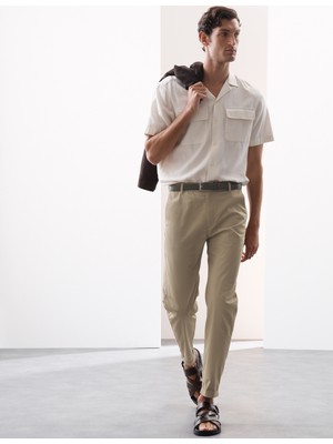 Marks & Spencer Lightweight Tapered Fit Lastikli Bel Pantolon