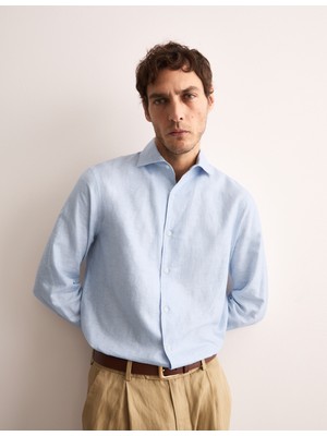 Marks & Spencer Regular Fit Lüks Keten Karışımlı Gömlek