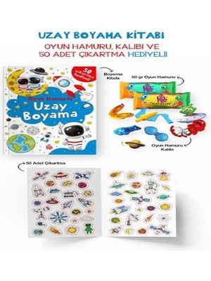 Judge Uzay Boyama Kitabı - Oyun Hamurlu - 3 Yaş +