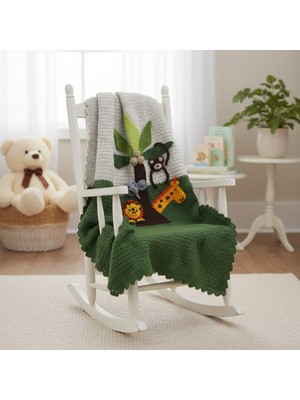 Desdesign El Örgüsü Bebek Battaniyesi - Renk Geçişli Yumuşak Dokulu Bebek Battaniyesi - Çok Renkli