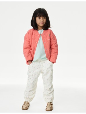 Marks & Spencer Çiçek Desenli Paraşüt Pantolon (2-8 Yaş)