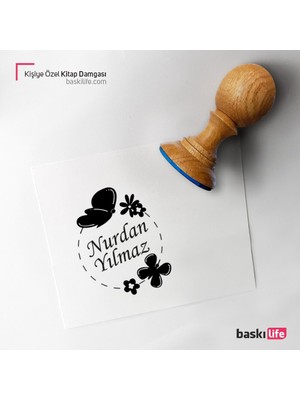 Baskı Life Kişiye Özel Kitap Damgası Kitap Mührü Kaşe Kitap Mühür Özel Damga 236