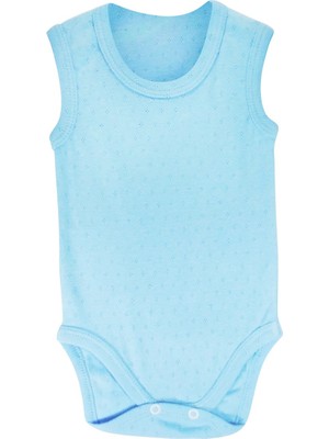 Aktif Bebek Sema Baby Jakarlı Askılı Badi (Body) - Mavi 0-6 Ay