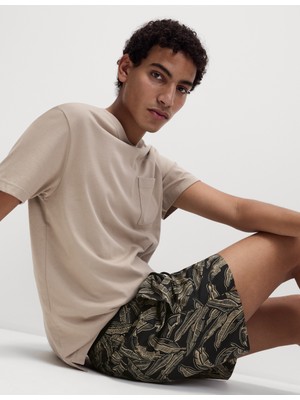 Marks & Spencer Muz Yaprağı Desenli Deniz Şortu