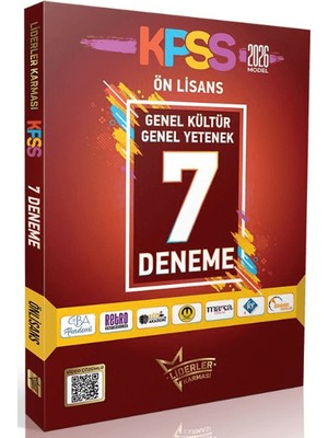 Liderler Karması Yayınları 2026 Kpss Ön Lisans Genel Kültür Genel Yetenek 7 Deneme