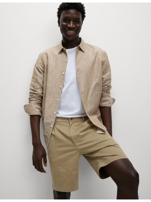 Marks & Spencer Tek Dikişli Esnek Chino Şort