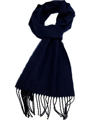 Kravatkolik Lacivert Çift Taraflı Düz Erkek Kaşkol K316