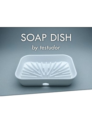 Printech3d Drenajlı Sabunluk / Sabun Tabağı (Beyaz) – Tekli