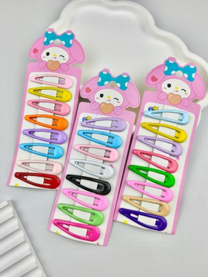 Toka Sepetim Renkli Çıtçıtlı Toka Seti 1 Set 8’li