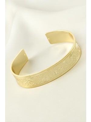 Starseven Ayetel Kürsi Dualı Çelik Kelepçe Bileklik