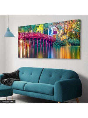 Evine Moda Pembe Köprü Tek Parça Kanvas Canvas Tablo Tablo