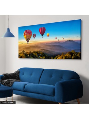 Evine Moda Kapadokya Balonları Tek Parça Kanvas Canvas Tablo Tablo