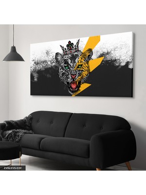 Evine Moda Kral Çita Tek Parça Kanvas Canvas Tablo Tablo