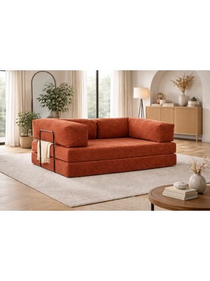 Şifa Anne Fitilli Kadife Yataklı Kanepe 100X200 cm | 50 Dns Rebonded | Silinebilir & Yıkanabilir