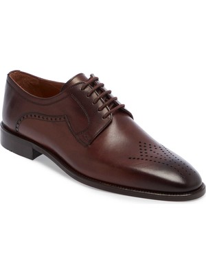 Tergan Kahverengi Hakiki Deri Erkek Klasik Ayakkabı - E25S1AY57578-B90