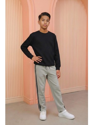 Mutlu Kids Çizgili Erkek Eşofman Alt