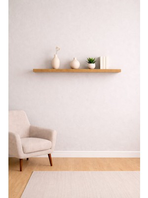 yankı-byeg 90 cm Safir Meşe Mdf Uçan Duvar Rafı Gizli Bağlantı Kitaplık