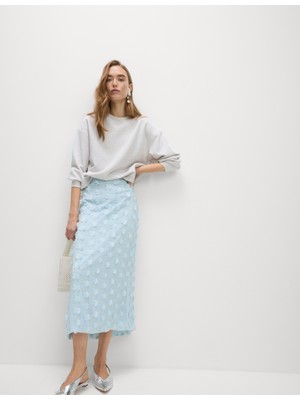 Marks & Spencer Süslemeli Midi Düz Etek