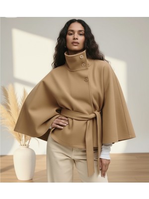 Satenia Store Panço Kaşe Kumaşı Düğmeli Yeni Modell Kemerli