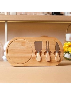 Moresun Buğz Ahşap Peynir Kesme ve Sunum Seti