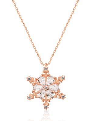 Erseyy 925 Ayar ​gümüş Kar Çiçeği Kadın Gümüş Kolye