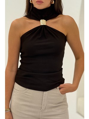 Pepicino Acı Kahve Tokalı Bluz 251009