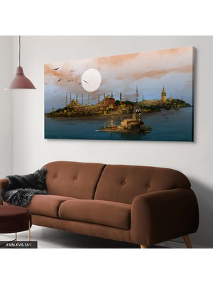 Evine Moda Istanbul Manzaralı Tek Parça Kanvas Canvas Tablo Tablo