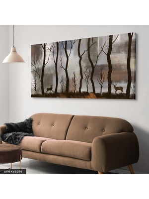 Evine Moda Doğa Geyik Tek Parça Kanvas - Canvas Tablo