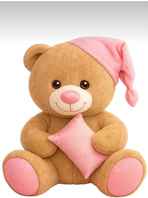 Fenomen Toys Şapkalı Yastıklı Ayıcık Peluş 55 cm – Yumuşacık & Çocuk Hediyesi