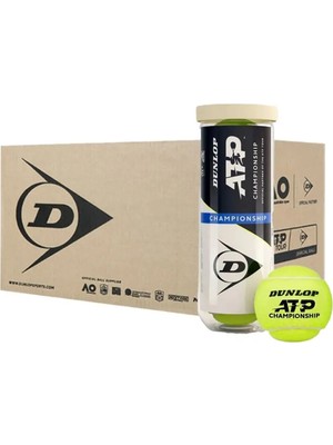24 Kutu Dunlop Atp Championship 3'lü Tenis Topu - Vakum Ambalajlı