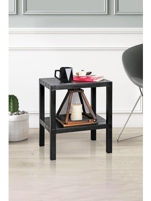 2 Katlı Çok Amaçlı Düzenleyici Raf Ünitesi – Plastik Kitaplık, Banyo, Mutfak,, Depolama ve Saklama Rafı (Siyah)