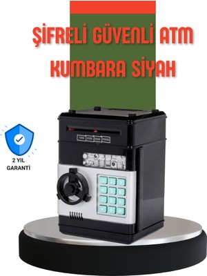 Şifreli Atm Kasa Görünümlü Para Biriktirme Kumbarası