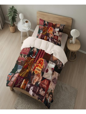 Hediyechy Gryffindor Temalı Baskılı Tek Kişilik Nevresim Takımı