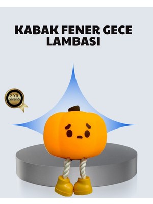 Aspata Store Buğz Pumpkin LED Gece Lambası Üç Kademeli Işık Ayarlı