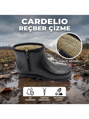Botmax Cardelio Erkek Reçber Çizme (Yün İç Astar) - Cardelio - Siyah - 42