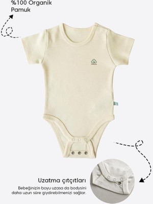 Kitikate Organik New Basic Uzayan Kısa Kol Body Natural