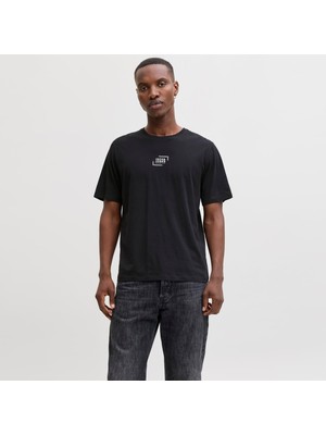 Jack & Jones Bisiklet Yaka Logo Baskili Tisört - Corp