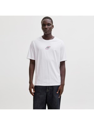 Jack & Jones Bisiklet Yaka Logo Baskili Tisört - Corp