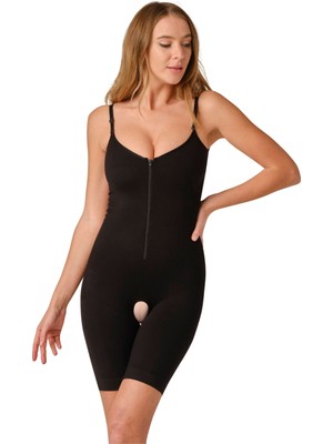 King Bee Lisbon Model Fermuarlı Tam Boy  Alt Kısmı Açık Şekillendirici Toparlayıcı Sıkılaştırıcı Seamless Korse