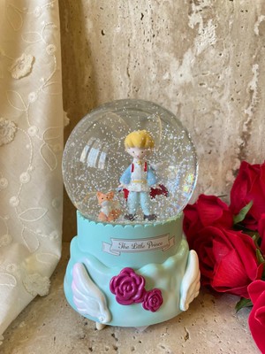 Dekor Sevgisi Küçük Prens Otomatik Püskürtmeli Renk Değiştiren Müzikli Büyük Boy Kar Küresi