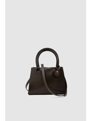 Shule Bags Pina Çok Gözlü El ve Çapraz Çanta Kahve