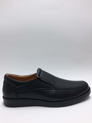 Retto Hakiki Deri Bağcıksız Ortopedik Kauçuk Tabanlı Battal Boy (45-46..)  Kışlık Erkek Ayakkabı C-8791365RTTBTL