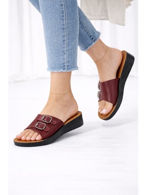 Wordex Polex 5054-C Günlük Çift Tokalı Kadın Hafif Terlik