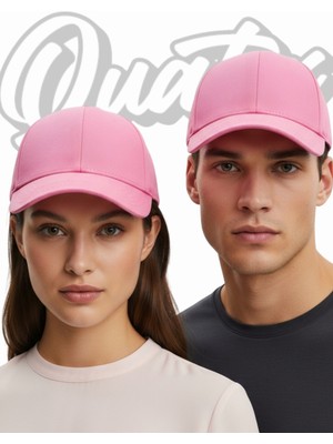 Quatex Basic Şapka 2'li Paket – Pembe %100 Pamuk Gabardin Unisex Model
