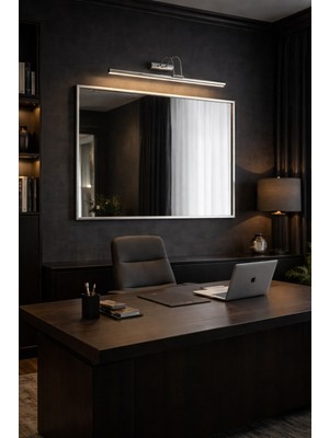 Modern Krom Kasa Beyaz Işık Pilli Dekoratif LED Aydınlamta Ev Ofis Banyo Ayna Tablo Aydınlatma