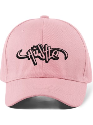 Quatex Hustle Nakışlı Pembe Spor Unisex Şapka A+ Kalite Ürün