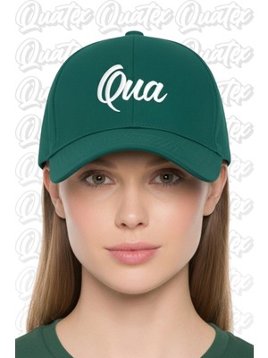 Quatex Qua Nakışlı Şapka – Yeşil %100 Pamuk Gabardin Unisex Model