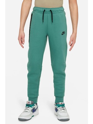 Nike Sportswear Tech Fleece Kids Pant Green Çocuk Fermuar Cepli Eşofman Altı Yeşil