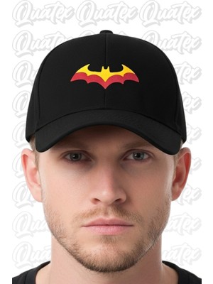 Quatex Batsman Nakışlı Şapka – Siyah %100 Pamuk Gabardin Unisex Model